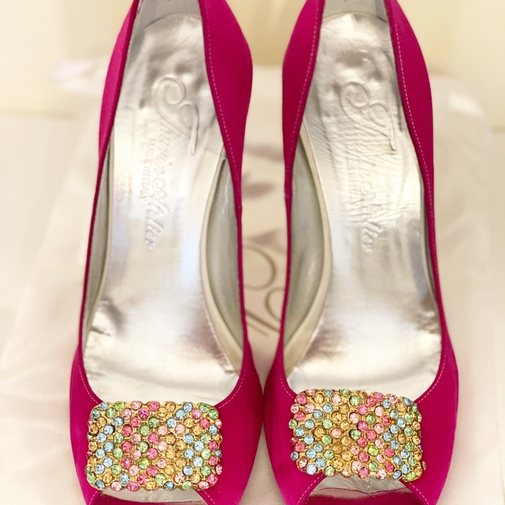 Swarovski Crystal Italian Satin 4” Heels